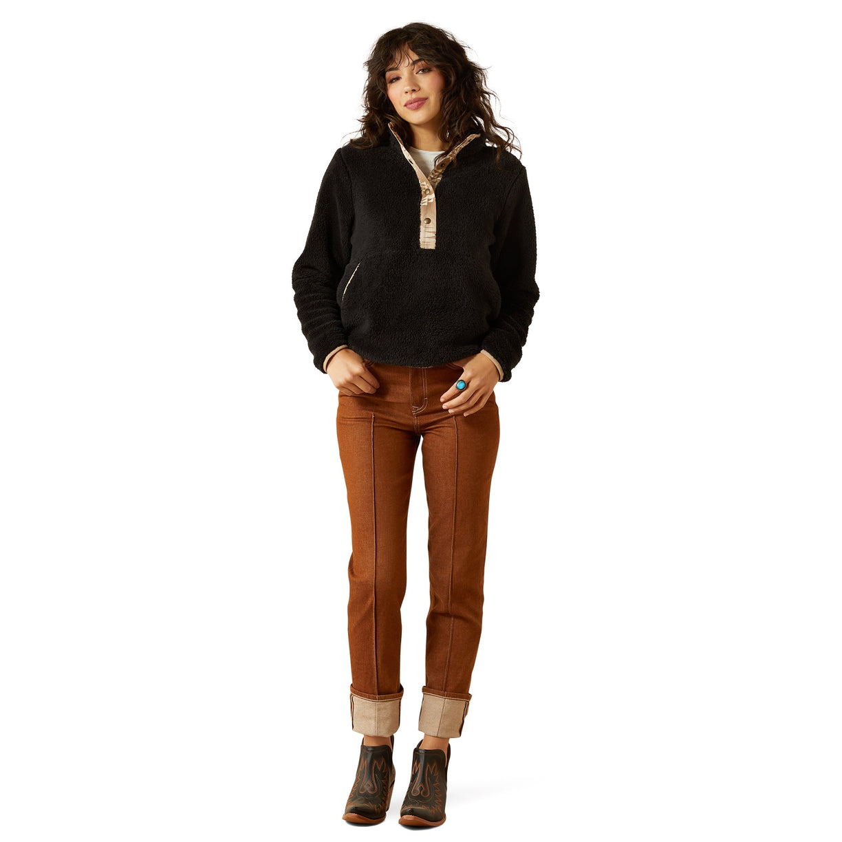 Berber Snap Front Sweatshirt