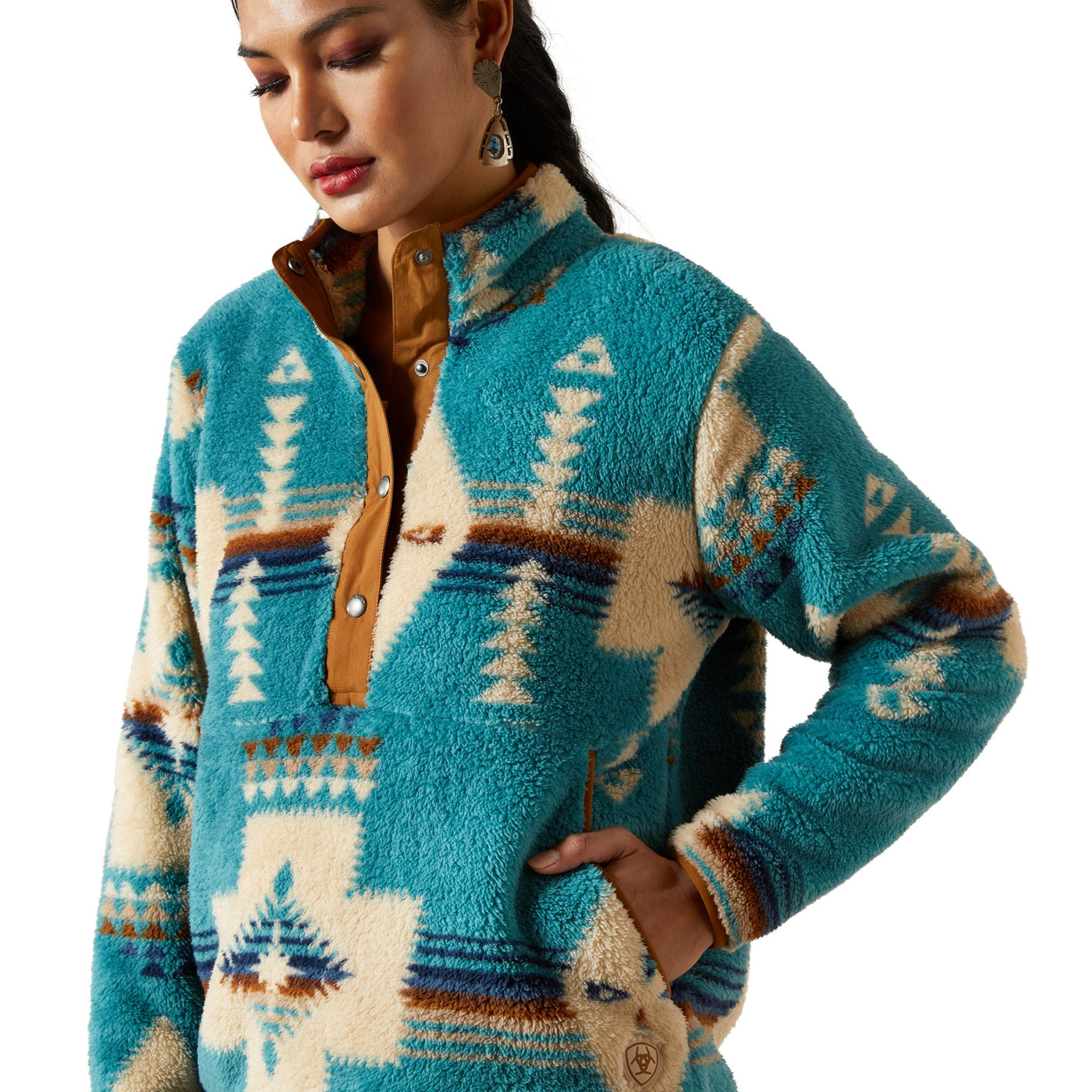 Berber Snap Front Sweatshirt