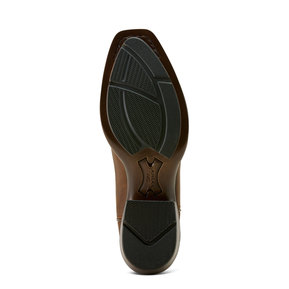 Ariat Women's Beaumont Western Boot in brown leather with gilded tiger print - Sole