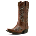 Ariat Women's Heritage Bliss Western Boot in dark tan leather - Front