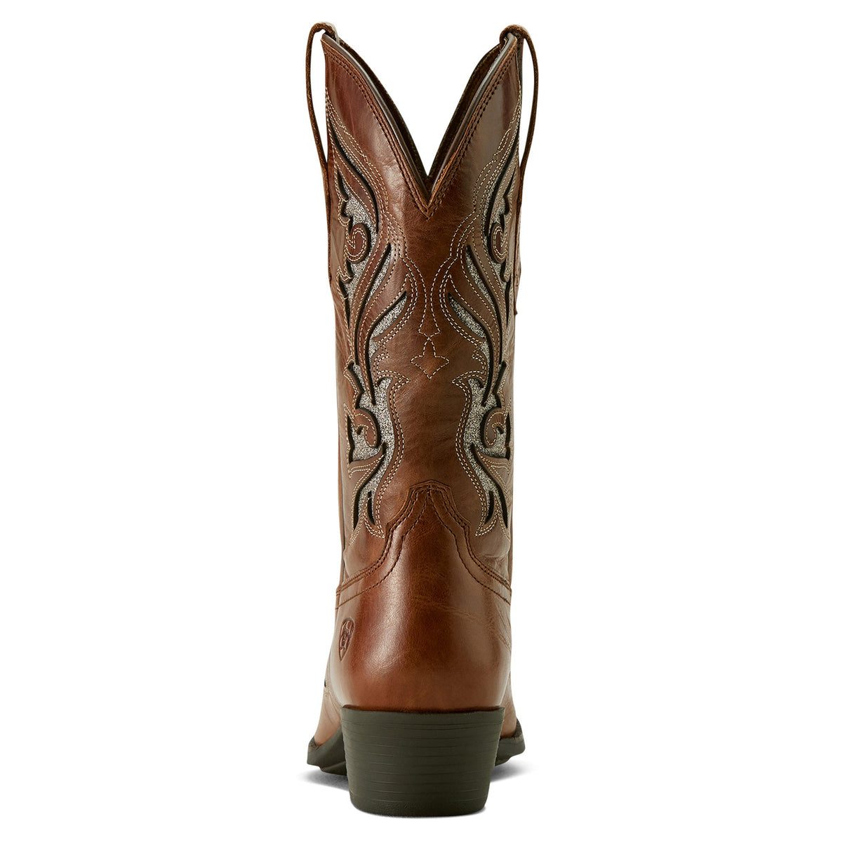 Ariat Women's Heritage Bliss Western Boot in dark tan leather - Heel