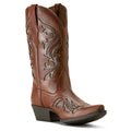 Ariat Women's Heritage Bliss Western Boot in dark tan leather - Angle