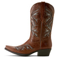 Ariat Women's Heritage Bliss Western Boot in dark tan leather - Side