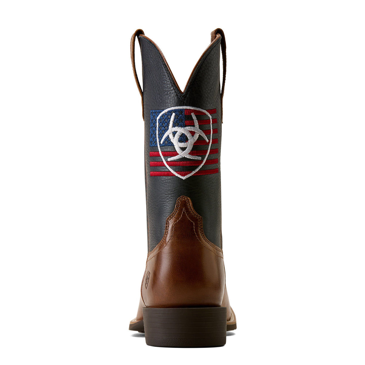 Cowboy boot with a unique design on a white background