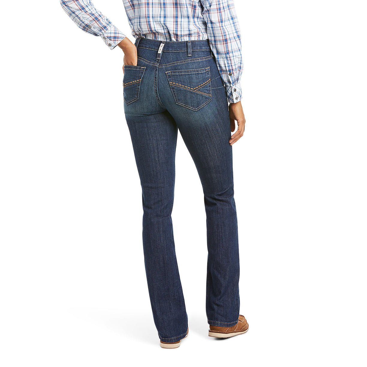 Women's R.E.A.L HR KIRSTIN Straight Jeans in Pacific 10034664 Ariat back