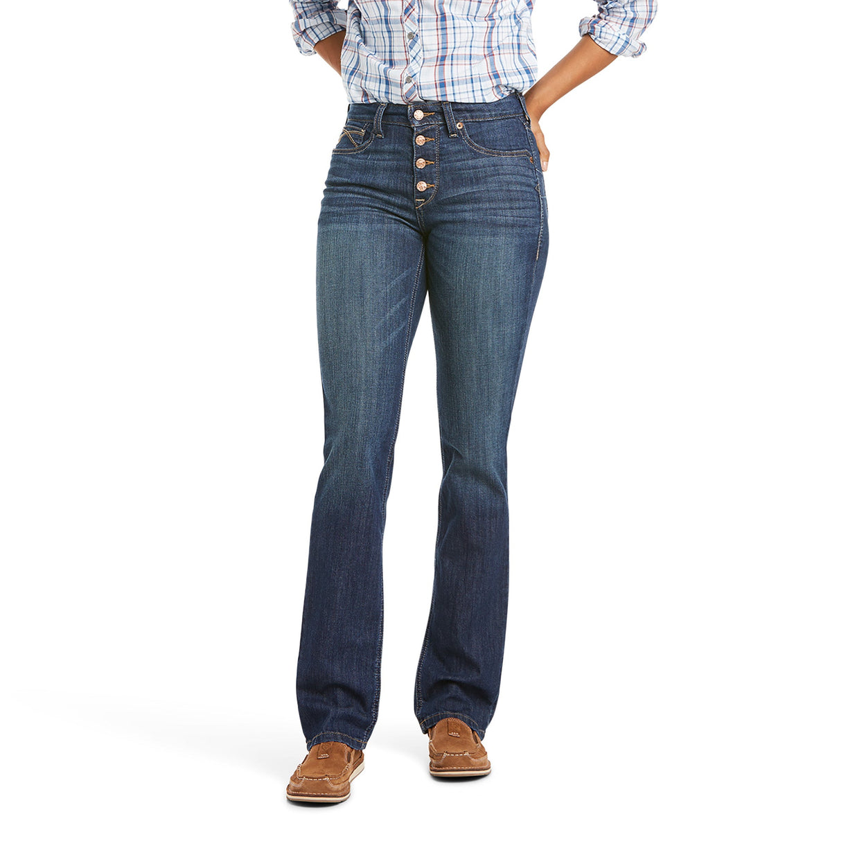 Women's R.E.A.L HR KIRSTIN Straight Jeans in Pacific 10034664 Ariat