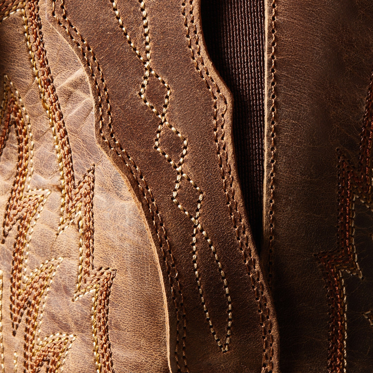 Women's Heritage X Toe Elastic Calf Western Boots in Distressed Brown 10036047 Ariat detail