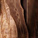 Women's Heritage X Toe Elastic Calf Western Boots in Distressed Brown 10036047 Ariat detail
