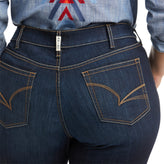 Women's R.E.A.L. Mid Rise Arrow Fit Jocelyn Boot Cut Jeans in Nashville 10036087 Ariat details plus pocket