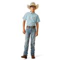 Ariat Kids B4 Relaxed Otis Boot Cut Jeans in blue denim - Full