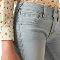 Ariat Girl's Zoe Trouser Jeans in light blue denim - Detail