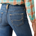 Ariat Girl's Lilla Boot Cut Jeans in blue denim - Detail
