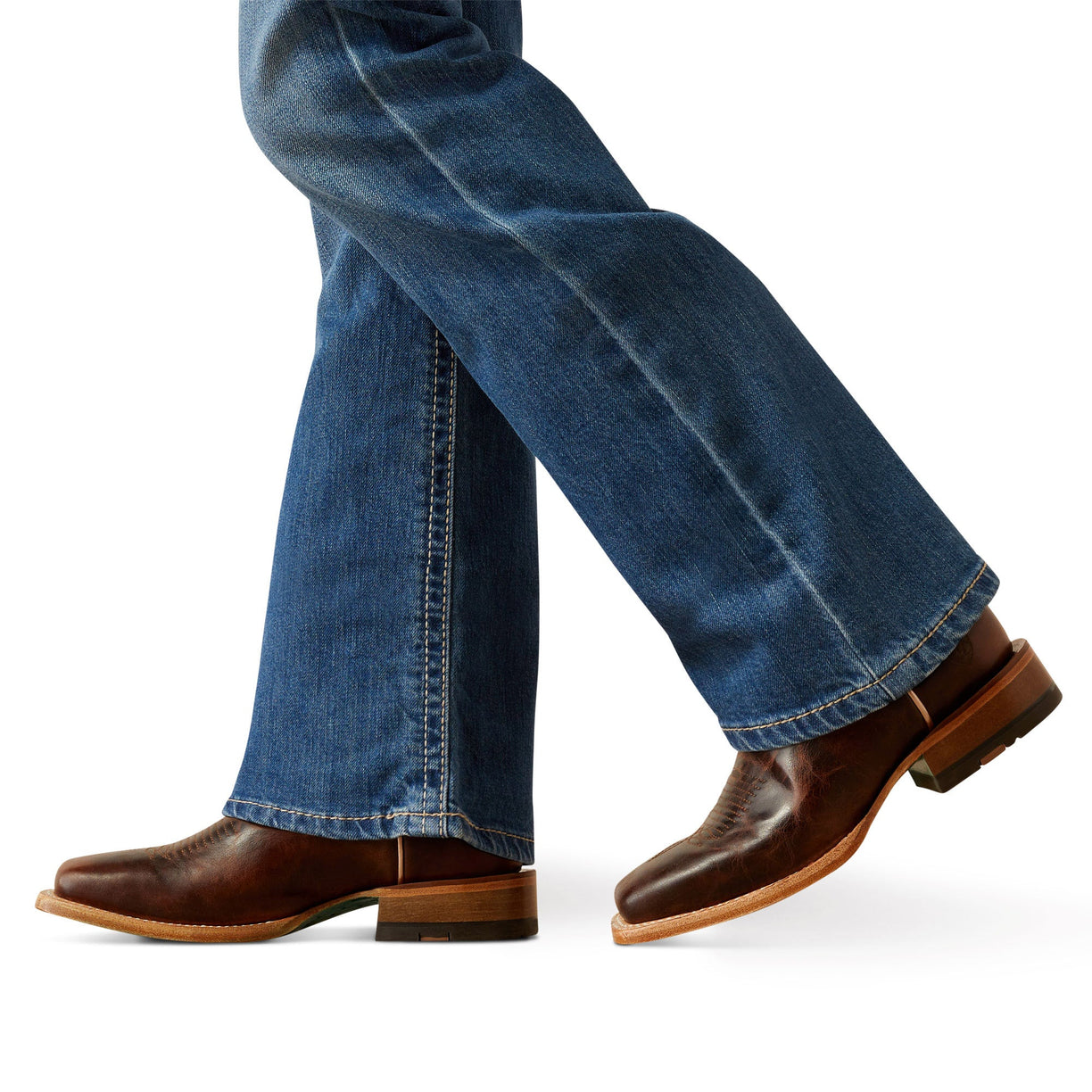 Ariat Girl's Lilla Boot Cut Jeans in blue denim - Detail