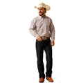 Ariat Men's Pro Series Glen Classic Fit Shirt in red and white pattern - Full