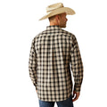 Ariat Men's Pro Series Garrett Classic Fit Shirt in beige and white pattern - Back