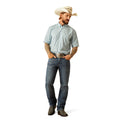 Ariat Men's Pro Series Glennie Classic Fit Shirt in white and blue pattern - Full