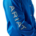 Ariat Men's Team Logo Twill Classic Fit Long-Sleeved Shirt in dark blue - Detail
