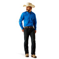 Ariat Men's Team Logo Twill Classic Fit Long-Sleeved Shirt in dark blue - Full