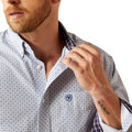 Ariat Wrinkle Free Danny Classic Fit Shirt - Blue - front detail
