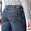 Ariat Men's M2 Traditional Relaxed Camilo Boot Cut Jeans in dark blue denim - Detail