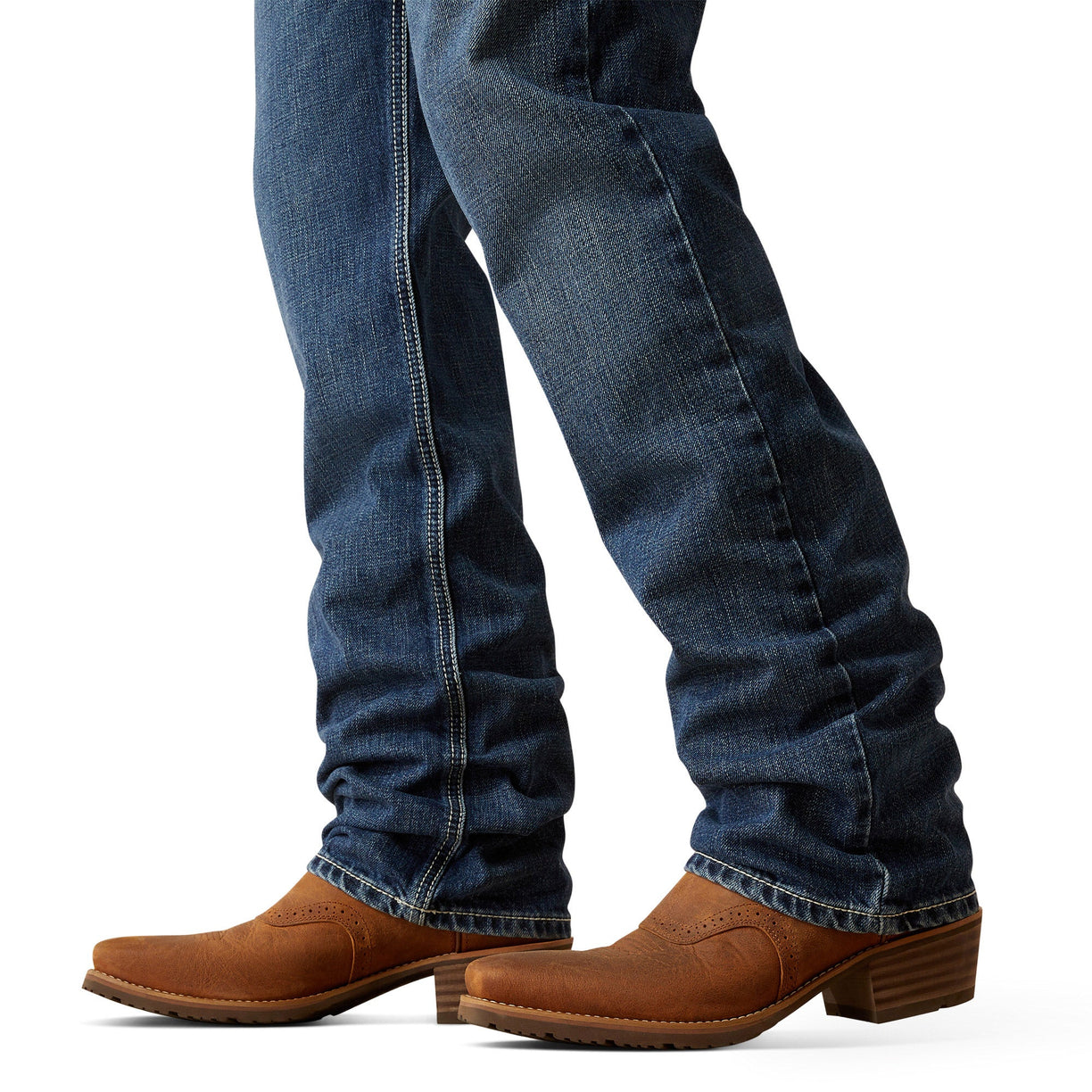 Ariat Men's M2 Traditional Relaxed Camilo Boot Cut Jeans in dark blue denim - Detail