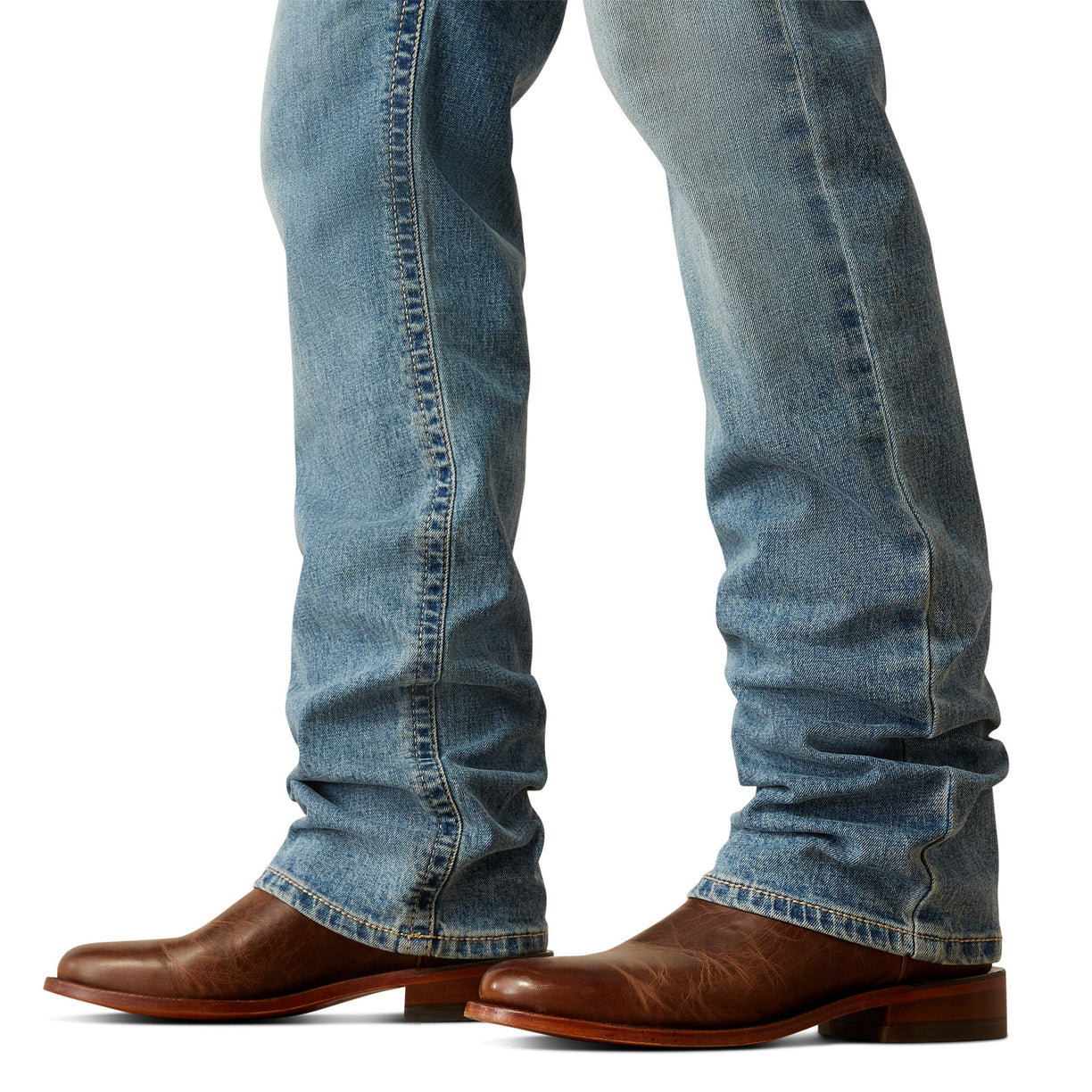 Ariat Men's M2 Traditional Relaxed Bennet Boot Cut Jeans in blue denim - Detail
