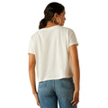 Ariat Women's Cowboy Tee in white with embroidered Cowboy writing - Back