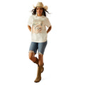Ariat Women's Rodeo T-Shirt in white with rodeo print - Full