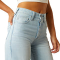 Ariat Women's Ultra High Rise Tomboy Wide in light blue denim - Detail