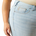 Ariat Women's Perfect Rise June Flare Jeans in light blue denim - Detail