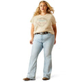 Ariat Women's Perfect Rise June Flare Jeans in light blue denim - Full
