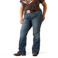 Ariat Women's Perfect Rise Byrdie Boot Cut Jeans in blue denim - Front
