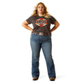 Ariat Women's Perfect Rise Byrdie Boot Cut Jeans in blue denim - Front