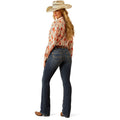 Ariat Women's Mid Rise Lilla Boot Cut Jeans in blue denim - Back