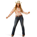 Ariat Women's Mid Rise Lilla Boot Cut Jeans in blue denim - Full