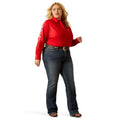 Ariat Women's Mid Rise Lilla Boot Cut Jeans in blue denim - Full