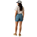 Ariat Women's Perfect Rise Maren 5" Shorts in blue denim - Full Back