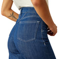 Ariat Women's Ultra High Rise Westie Yoke Wide Jeans in dark blue denim - Detail