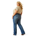 Ariat Women's High Rise Elaina Slim Trouser Jeans in blue denim - Back