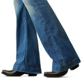Ariat Women's High Rise Elaina Slim Trouser Jeans in blue denim - Detail