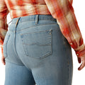 Ariat Women's Mid Rise Zoe Trouser in blue denim - Detail