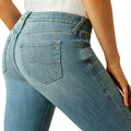 Ariat Women's Mid Rise Zoe Trouser in blue denim - Detail