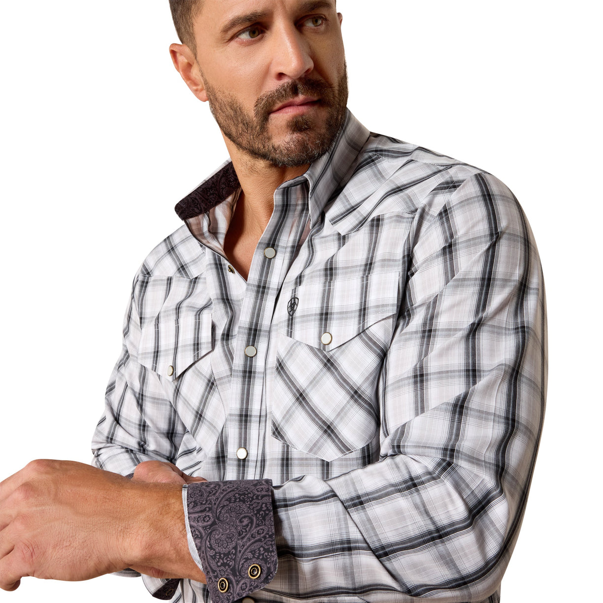 Wrinkle Free Ari Fitted Snap Shirt