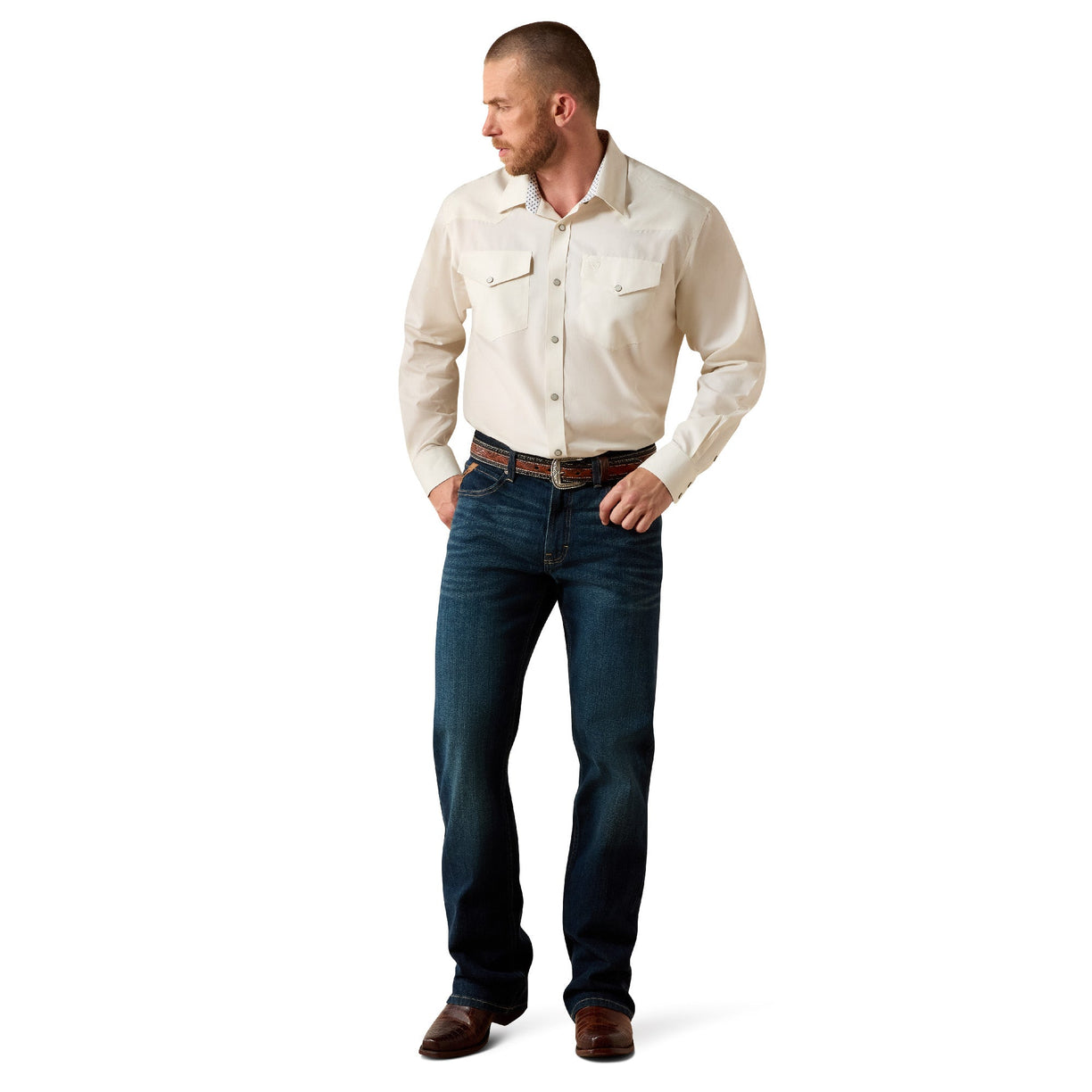 Wrinkle Free Pinpoint Oxford Classic Fit Snap Shirt