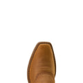 Brown leather boot sole on a white background