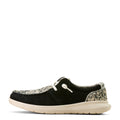 Black and white shoe on a white background