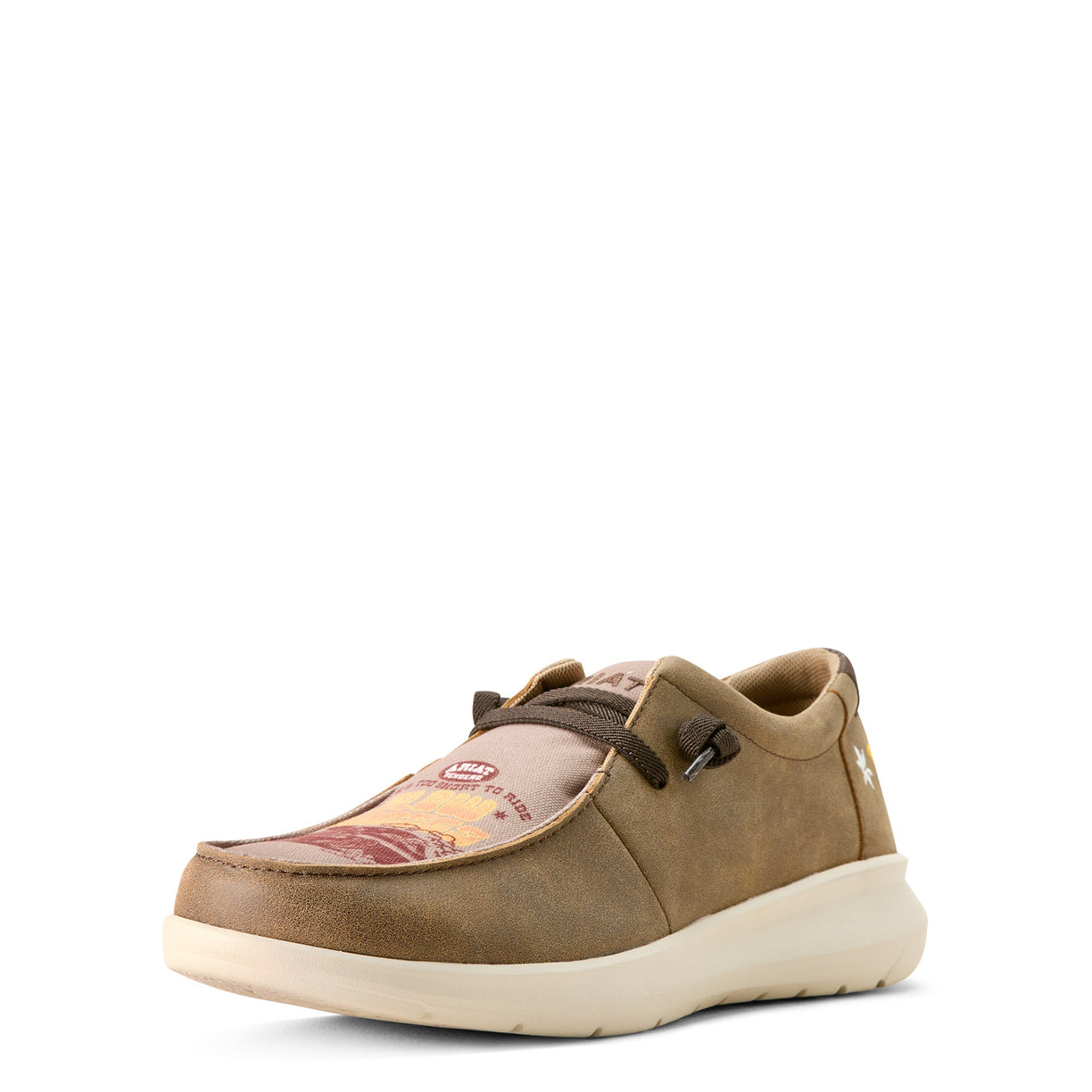 Brown casual shoe on a white background
