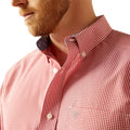 Red and white checkered shirt worn by a person