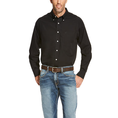 Ariat Men's Wrinkle Free Solid Shirt Black 10020328