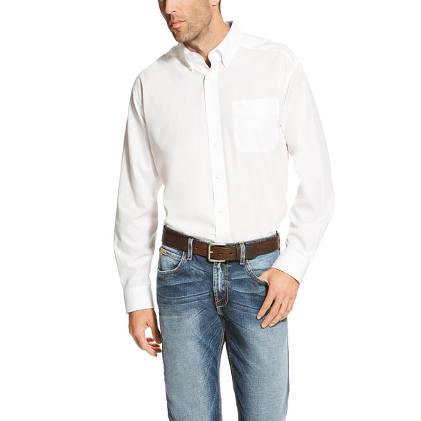 Ariat Men's Wrinkle Free Solid Shirt White 10020331